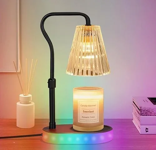 Seenlast Candle Warmer Lamp With Color-changing Led Lights Timer 4