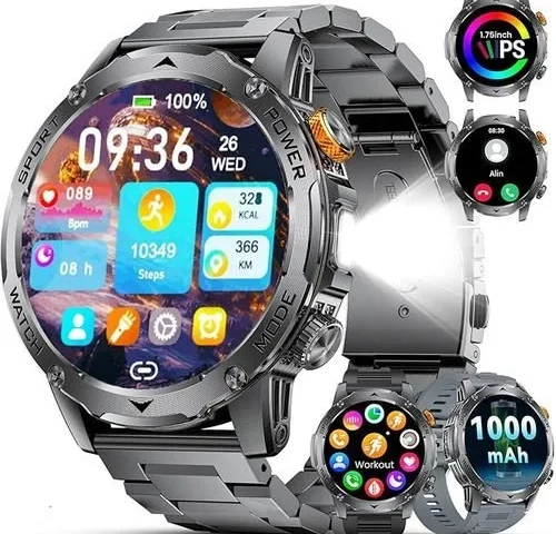 Benyar Smart Military Smart Watches For Men 3 Bands 1000mah