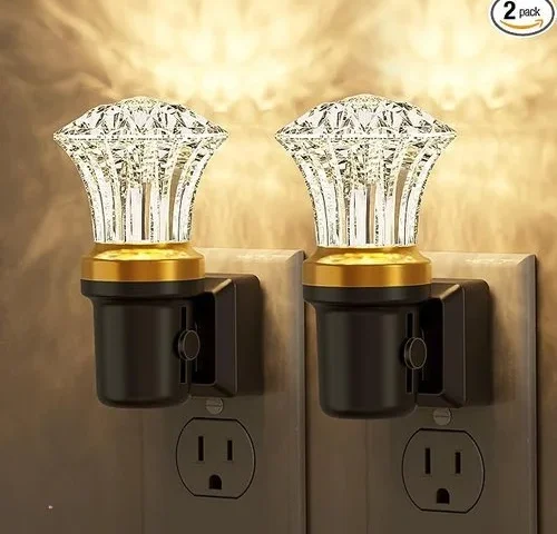 Jandcase Night Lights Plug Into Wall 2 Pack Dimmable Night