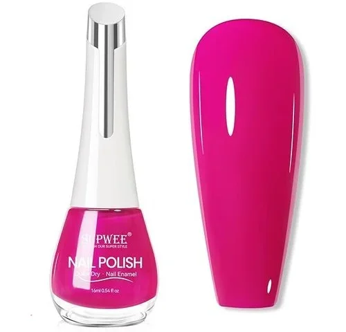 Supwee Hot Pink Nail Polish 16ml Quick Dry Nail Polish