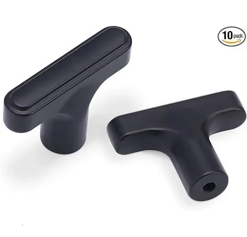 Amasideca 10 Pack Matte Black Kitchen Cabinet Knobs Zinc Alloy