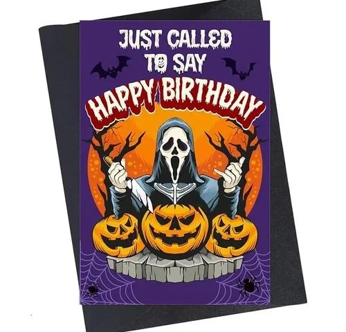 Flyab Halloween Birthday Card – Horror Movie Birthday Card With