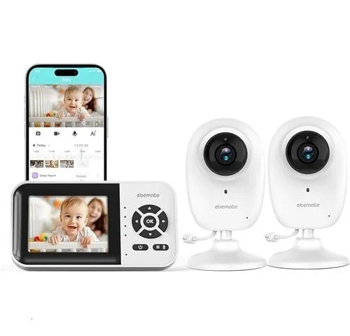 Ebemate Wifi Video Baby Monitor With 2 Camera 2 8