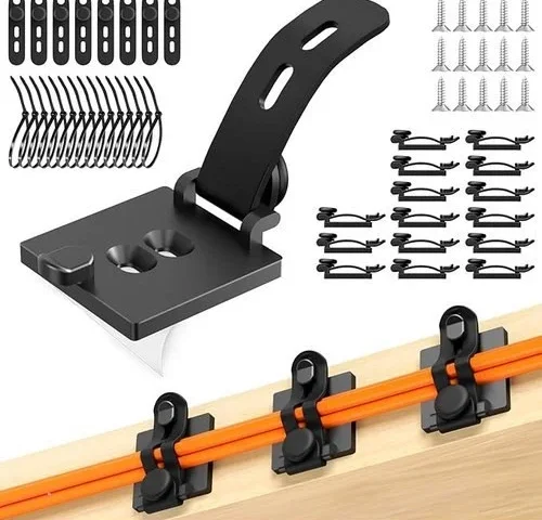 Kanemc Cable Clips Management Kit 15 Cable Holder With Silicone