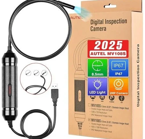 Autel Maxivideo Mv108s Borescope Inspection Camera 2025 Endoscope With 8
