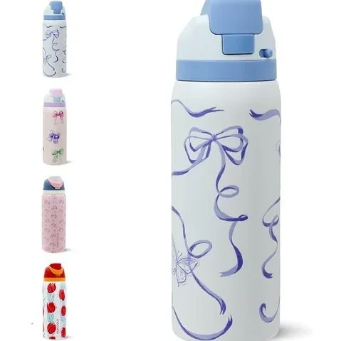 Dloccold Insulated Stainless Steel Water Bottle With Straw For Sports