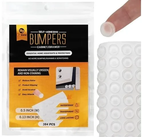 Yijieww Cabinet Bumpers Soft Self-adhesive Clear Rubber Bumper Cabinet Door