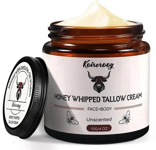 Koirerooy Beef Tallow For Skin Tallow And Honey Cream Whipped