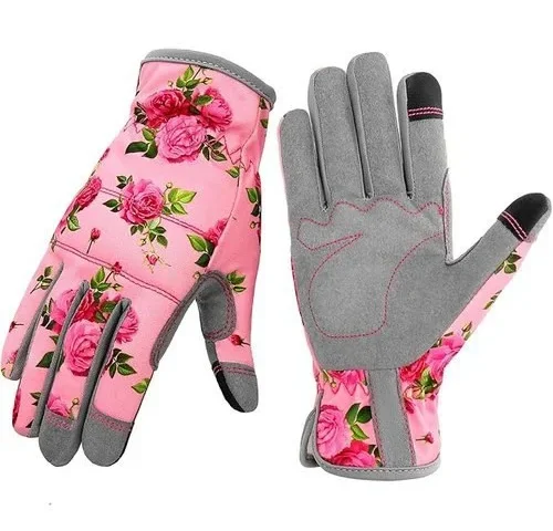 Yrtsh Leather Gardening Gloves For Women Flexible Breathable Garden Gloves