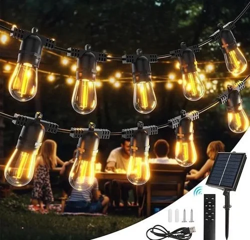 Solar String Lights Outdoor With Remote 30 Ft Usb Solar