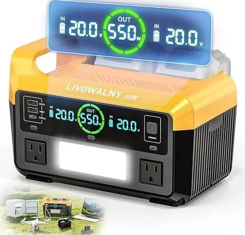 550w Power Station Compatible With Dewalt Livowalny Portable Generator Dc