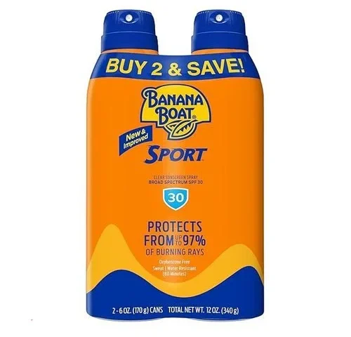 Banana Boat Sport Ultra Spf 30 Sunscreen Spray Twin Pack