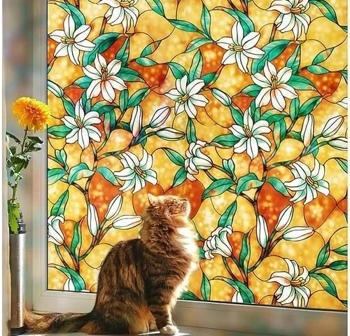 Coavas Decorative Window Privacy Film Heat Control Sun Blocking Stained