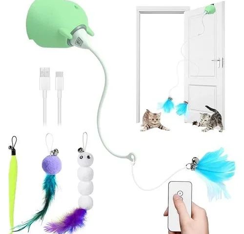 Cat Toys Interactive For Indoor Cats Rechargeable Toy Hanging Door