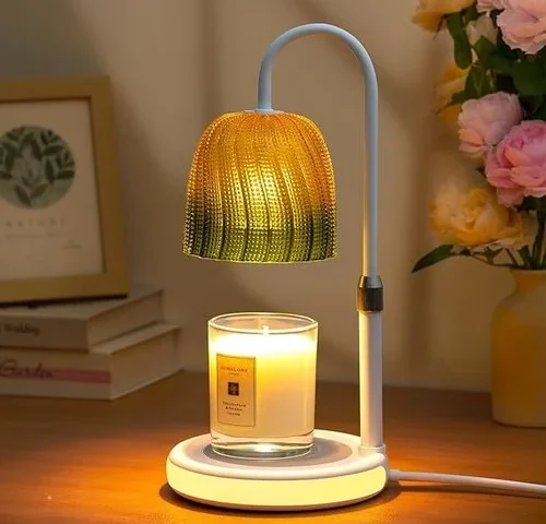 Glocusent Rgb Candle Warmer Lamp With Timer Dimmable 7 Colors