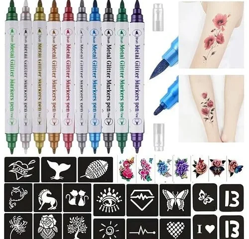 Betytattoo Temporary Tattoo Markers 10 Body Markers Butterfly Temporary Tattoos