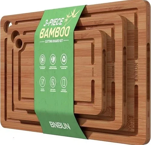 Bnbun Bamboo Cutting Board For Kitchen Wood Cutting Board 3