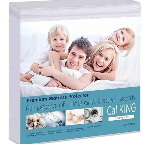 Waterproof Mattress Pad Protector 100 Organic Cotton Hypoallergenic Breathable Mattress