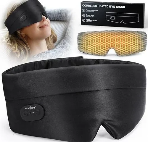 Musicozy Heated Eye Mask For Dry Eyes Silk Warm Compress
