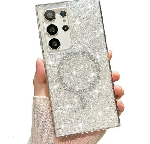 Zutoben For Galaxy S23 Ultra Case Glitter Strong Magnetic Support