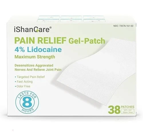 Ishancare Lidocaine4 Patches Maximum Strength Pain Back For Relief Neck