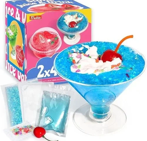 Premade Blue Slime 6 Oz Includes Add-ins Diy Pretend Food