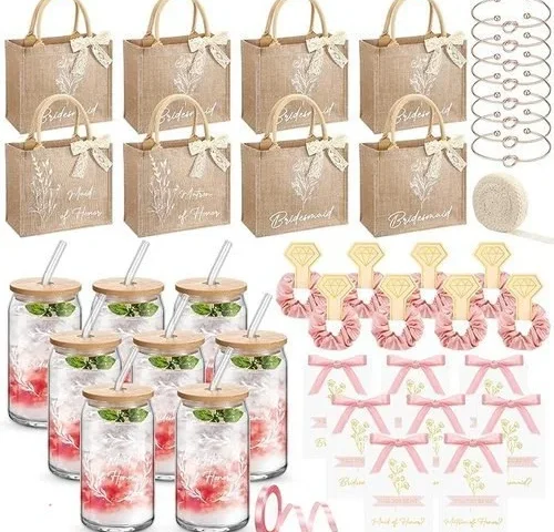 Locmeo 42 Pcs 8 Set Bridesmaid Proposal Gift Include Bridesmaid