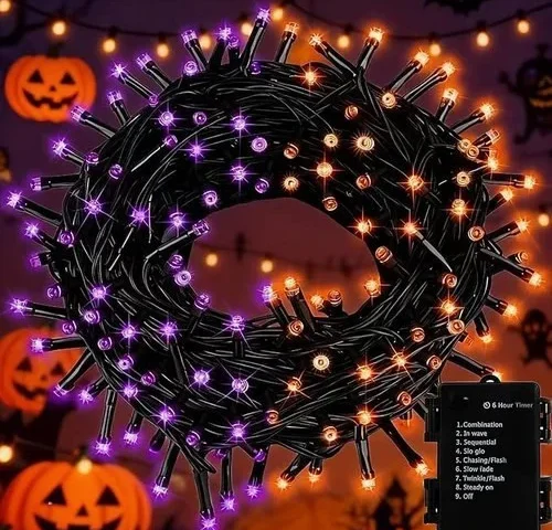 Fairyglim Halloween Lights 33ft 100 Led Outdoor String Light With