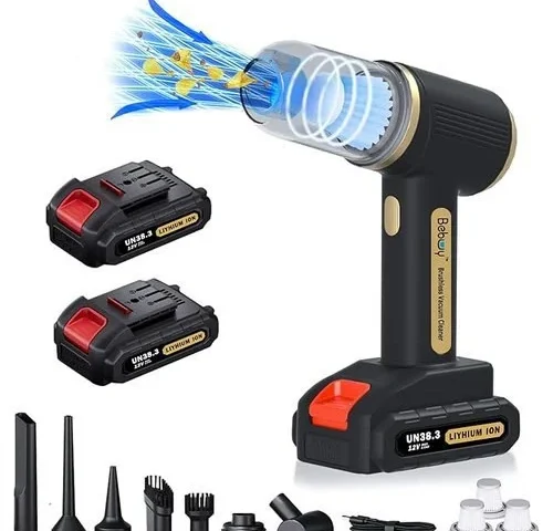 Bebuy Handheld Car Vacuum Cordless Rechargeable 23000 Pa 4in1 Handheld