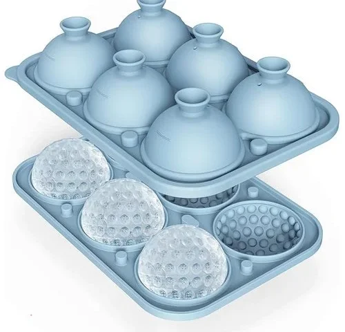 Large Golf Ice Cube Tray Silicone Whiskey Ice Mold With