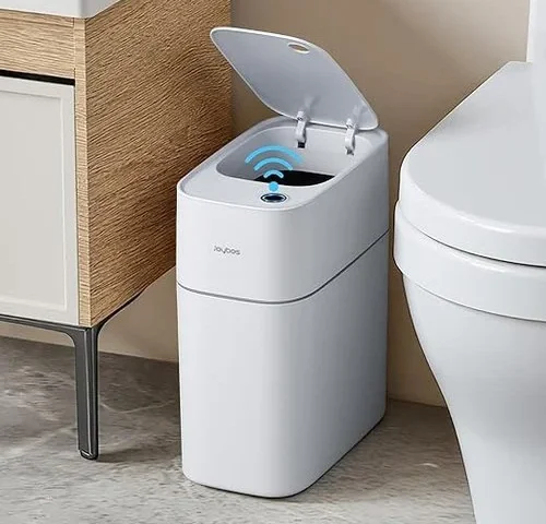 Judrdo Automatic Bathroom Trash Can 3 5 Gallon Touchless Garbage
