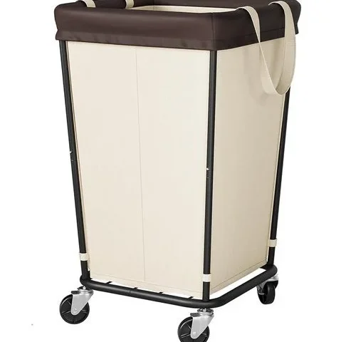 150l Laundry Basket With Wheels 2-section Rolling Hamper For Laundry