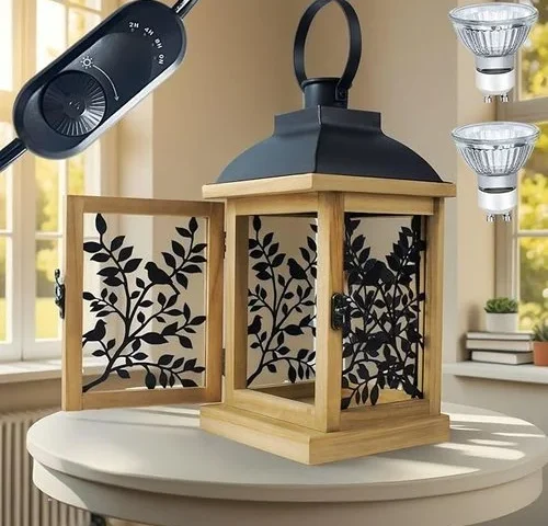 Candle Warmer Lamp With Timer Dimmer Farmhouse Lantern For Top-down