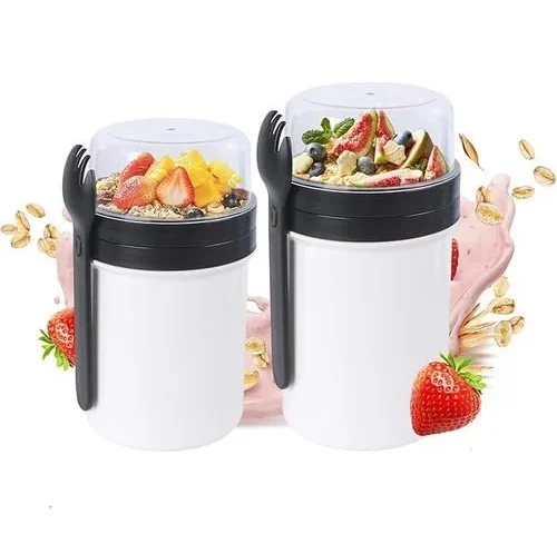 Gpreesus 2 Pack Overnight Oats Containers With Lids 21 25oz