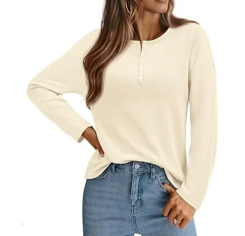 Kirundo Oversized Waffle Knit Tops For Women 2025 Fall Long