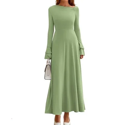 Prettygarden Womens Dresses Formal Off The Shoulder Long Sleeve Ruched