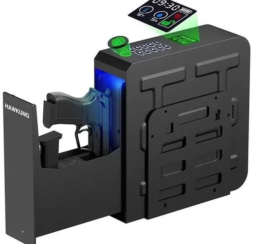 Gun Safe Slider Biometric Gun Safe For Handgun Mounted Single