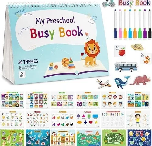Busy Book For Toddlers – 36 Themes Preschool Learning Activities