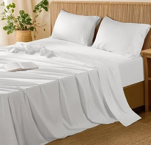 Lbro2m 100 Cotton Sheets Set Queen Size 600 Thread Count