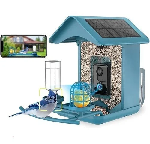 Bird Feeder With Camera Solar Powered Wireless 1080p Hd Smart