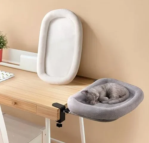 Cat Desk Bed Cat Desk Perch With 2 Replaceable Covers