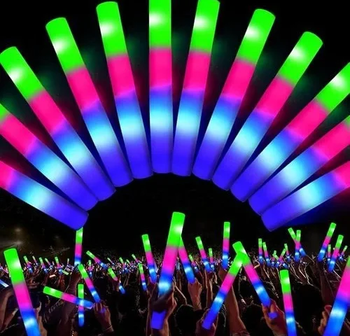 Turnmeon 16 Pcs Giant Foam Glow Sticks Bulk Party Favors