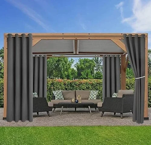 Lordtex Waterproof Indoor Outdoor Curtains For Patio – Thermal Insulated