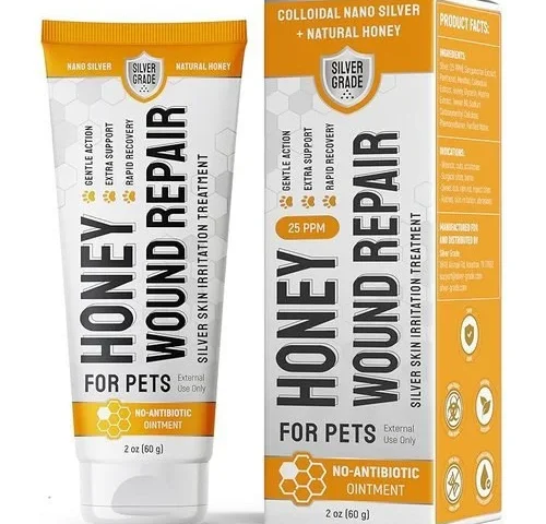 Honey Silver Wound Care For Pet No Antibiotic Wound Ointment