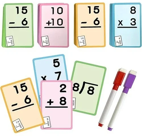 4 Packs Of 144 Pcs Multi Math Flash Cards Math