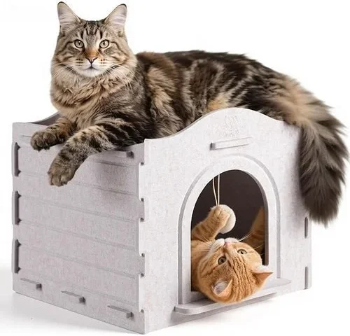 Apasiri Cat Beds For Indoor Cats Innovative Polyester Fiber Cat