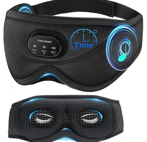 Zhenyemei Bluetooth Sleep Mask With Smart Timing 100 Blackout 3d