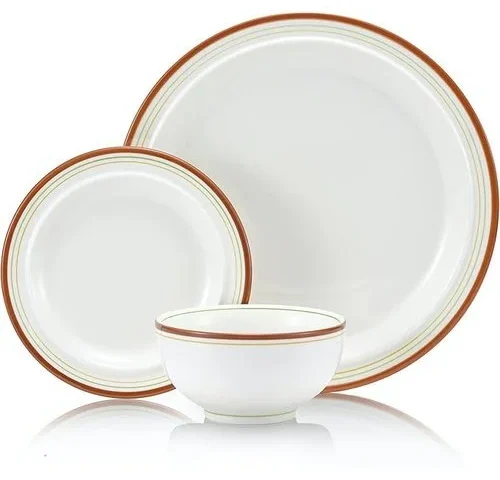 Porglaze 12-piece Porcelain Chip And Scratch Resistant Round Dinnerware Set