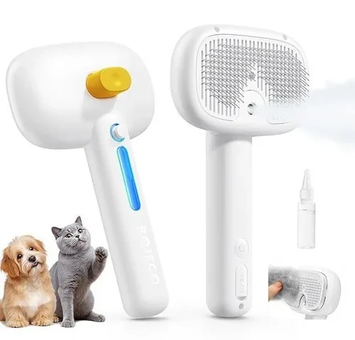 Rojeco 3-in-1 Pet Steam Brush For Cats Dogs-pet Spray Hair
