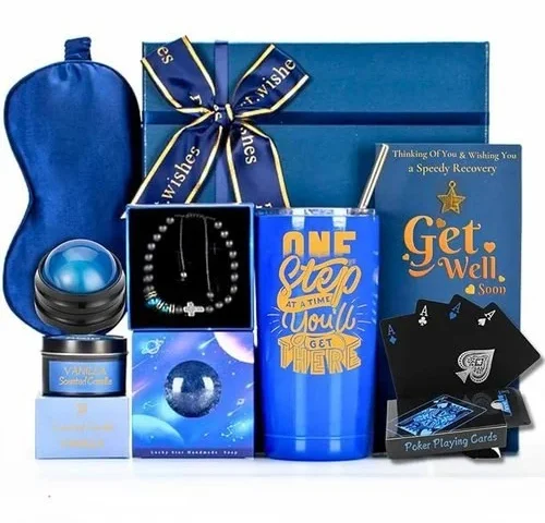 Get Well Soon Gift Basket Men 11pcs Care Package For